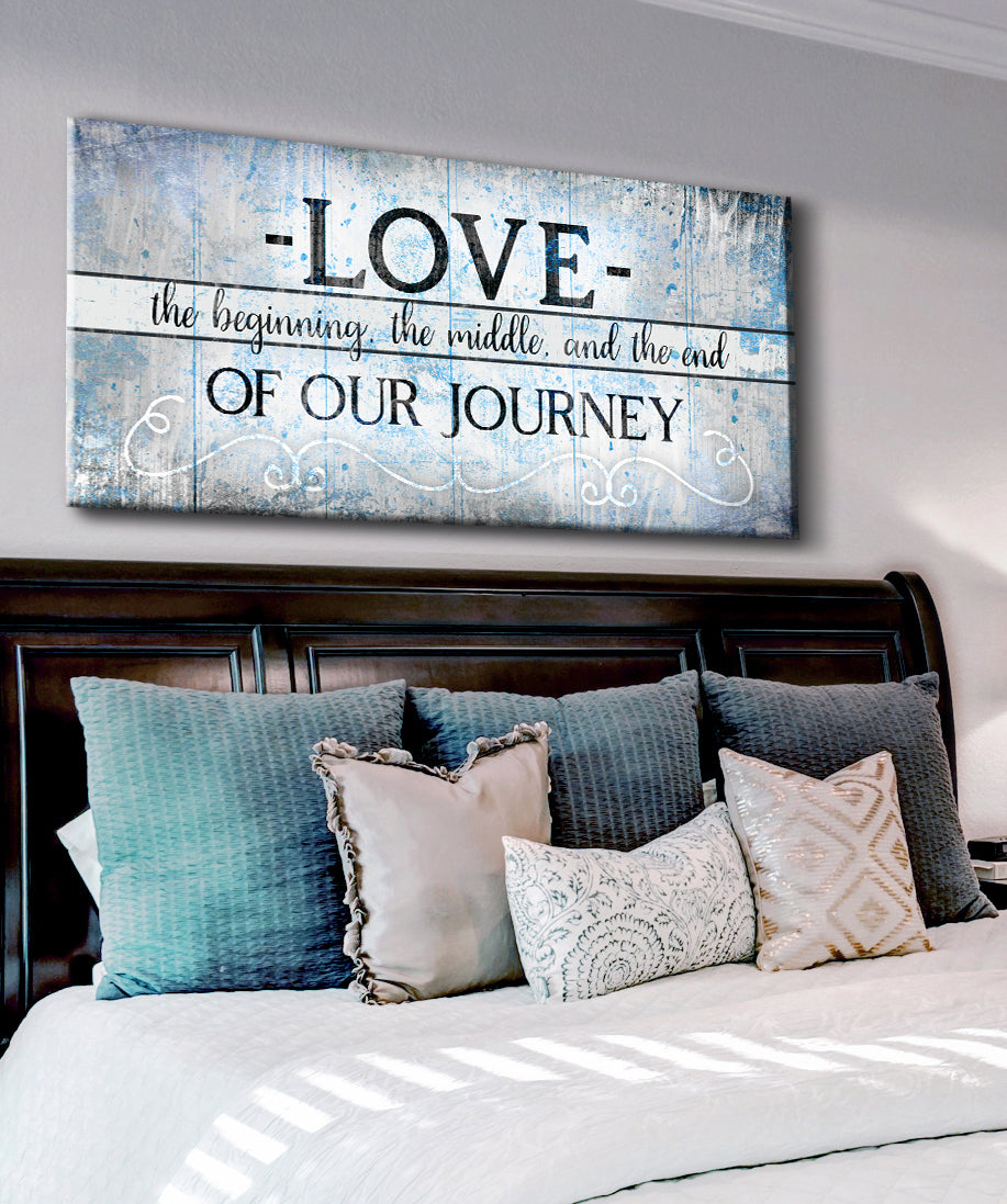 Limited Time Offer! High - Quality Couples Wall Art 'Love The Beginning' with Wood Frame, Ready to Hang
