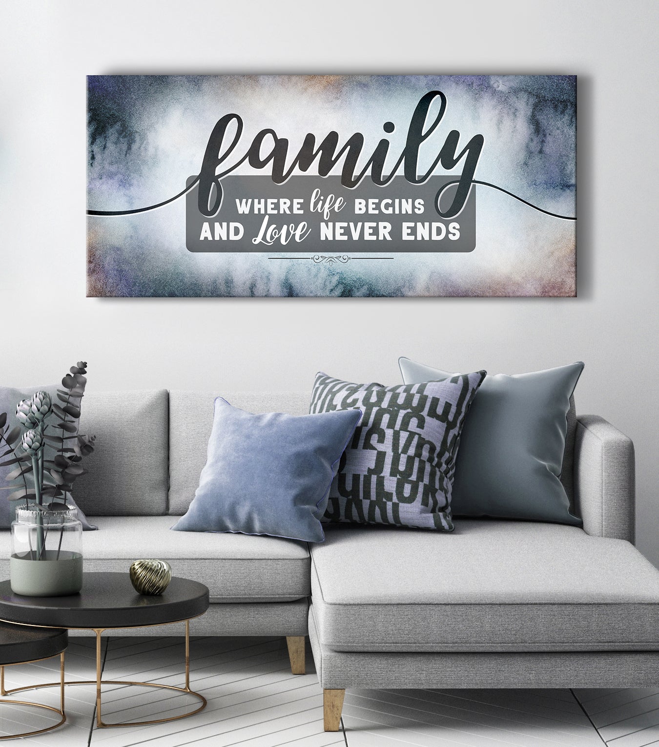 Hot! Family Wall Art V8 with Wood Frame, Ready To Hang