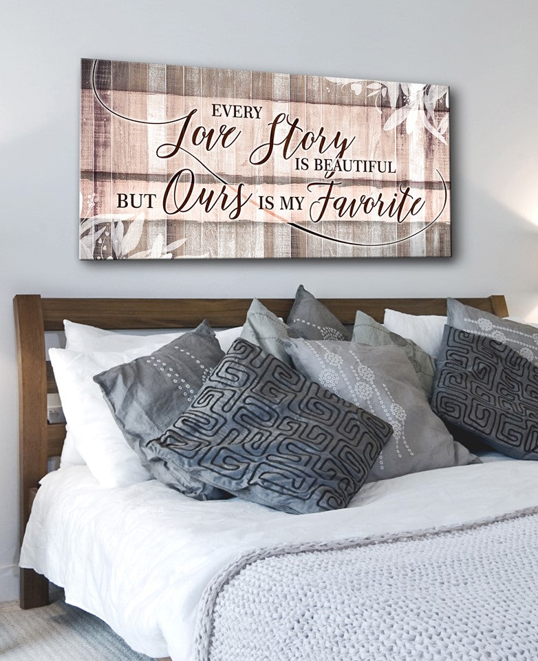 Hot Deal! Ready-to-Hang Wood Framed Couples Wall Art - Every Love Story Is Beautiful