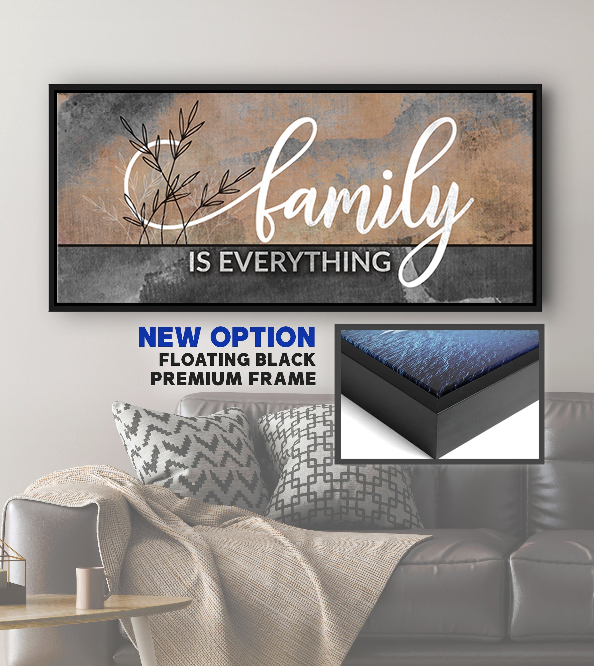 High - Quality Family Wall Art V9: Wood Frame, Ready to Hang