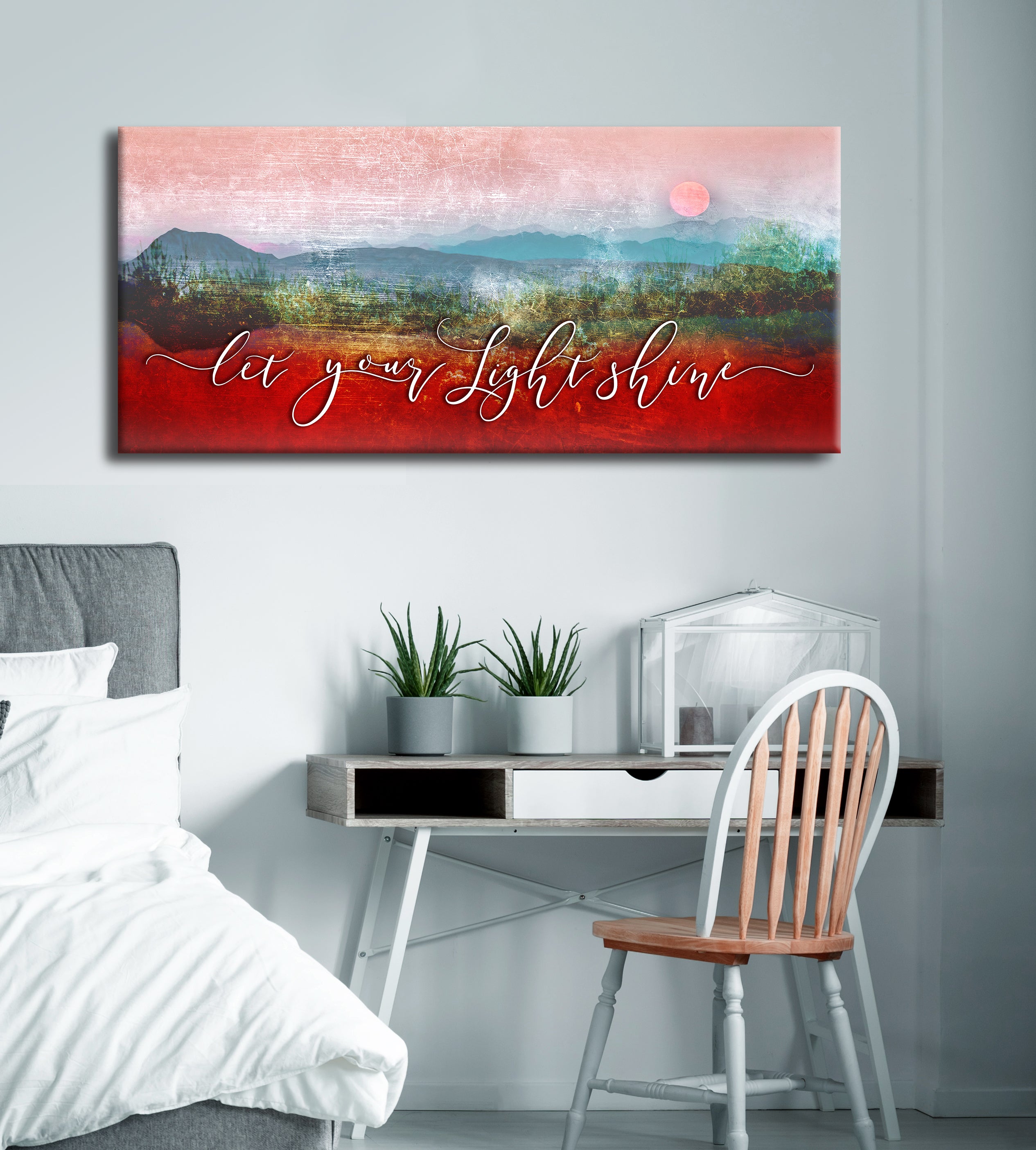 Hot! Home Wall Art - Let Your Light Shine (Wood Frame, Ready To Hang)