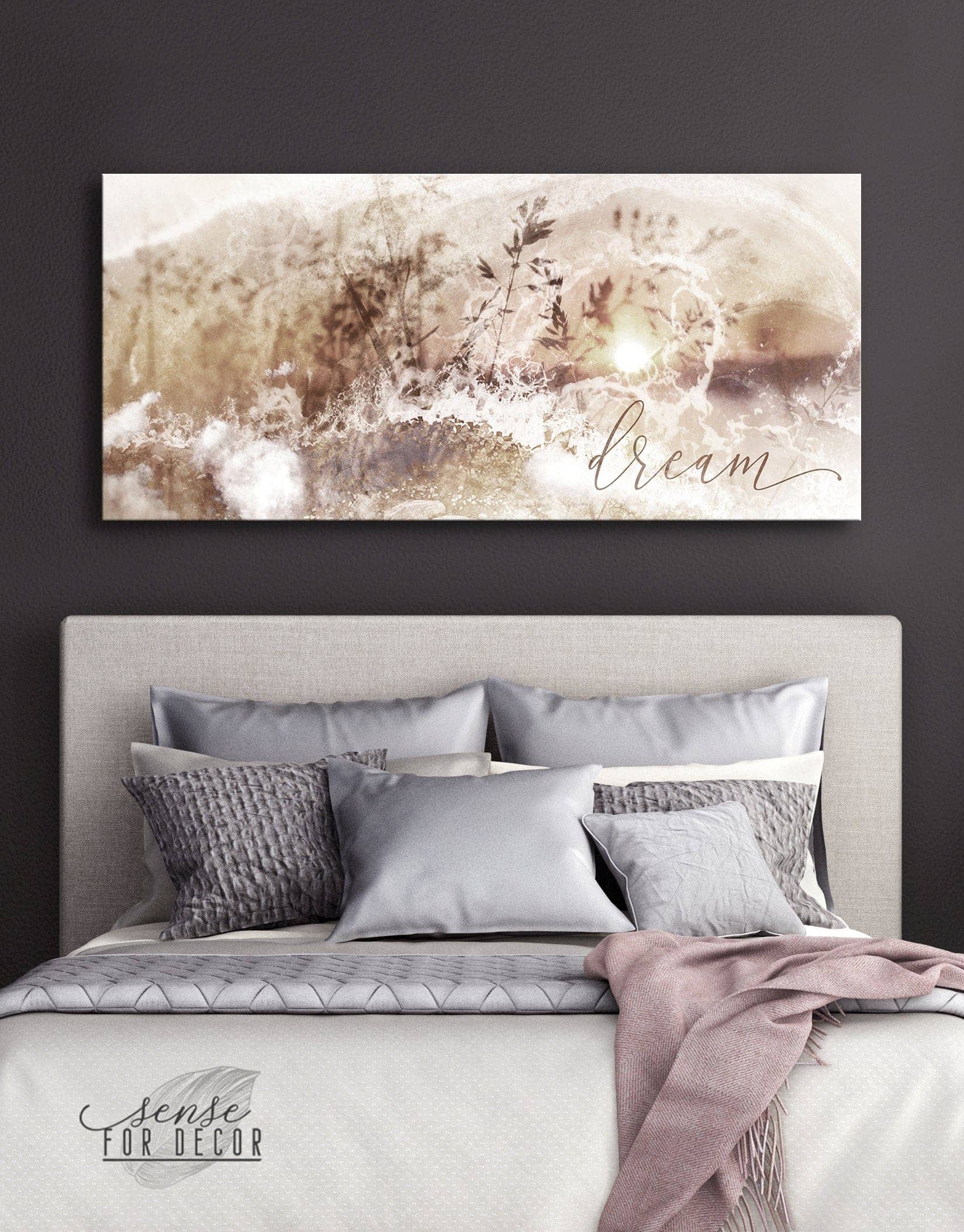 Bedroom Wall Art: Dream (Wood Frame Ready To Hang)