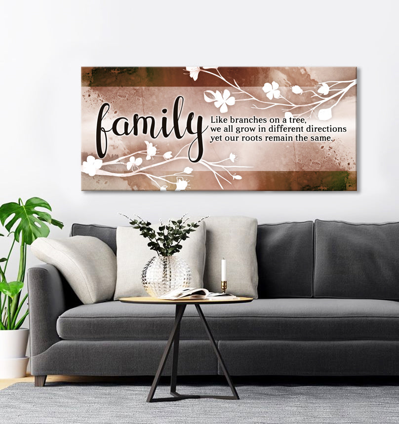 Exclusive Family Wall Art: Family Branches Design V2 with Wood Frame, Ready to Hang - Buy 2 Save 20%