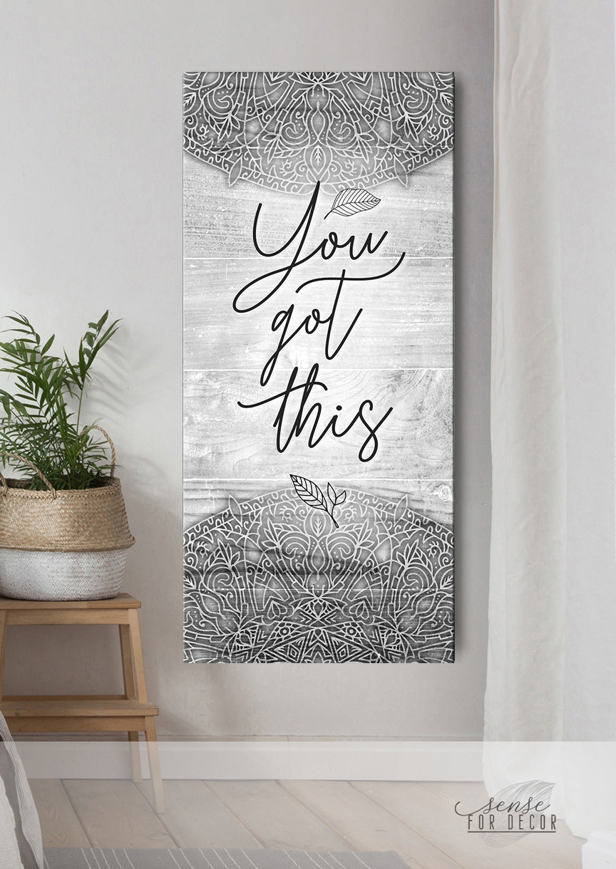 Hot! Inspire Wall Art 'You Got This' - Wood Frame, Ready To Hang
