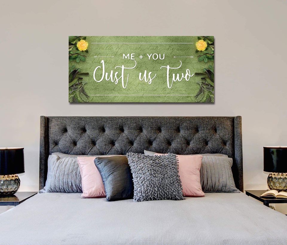 Exclusive Couples Wall Art - 'Just Us Two' with Wood Frame, Ready to Hang! Buy 2, Save 20%