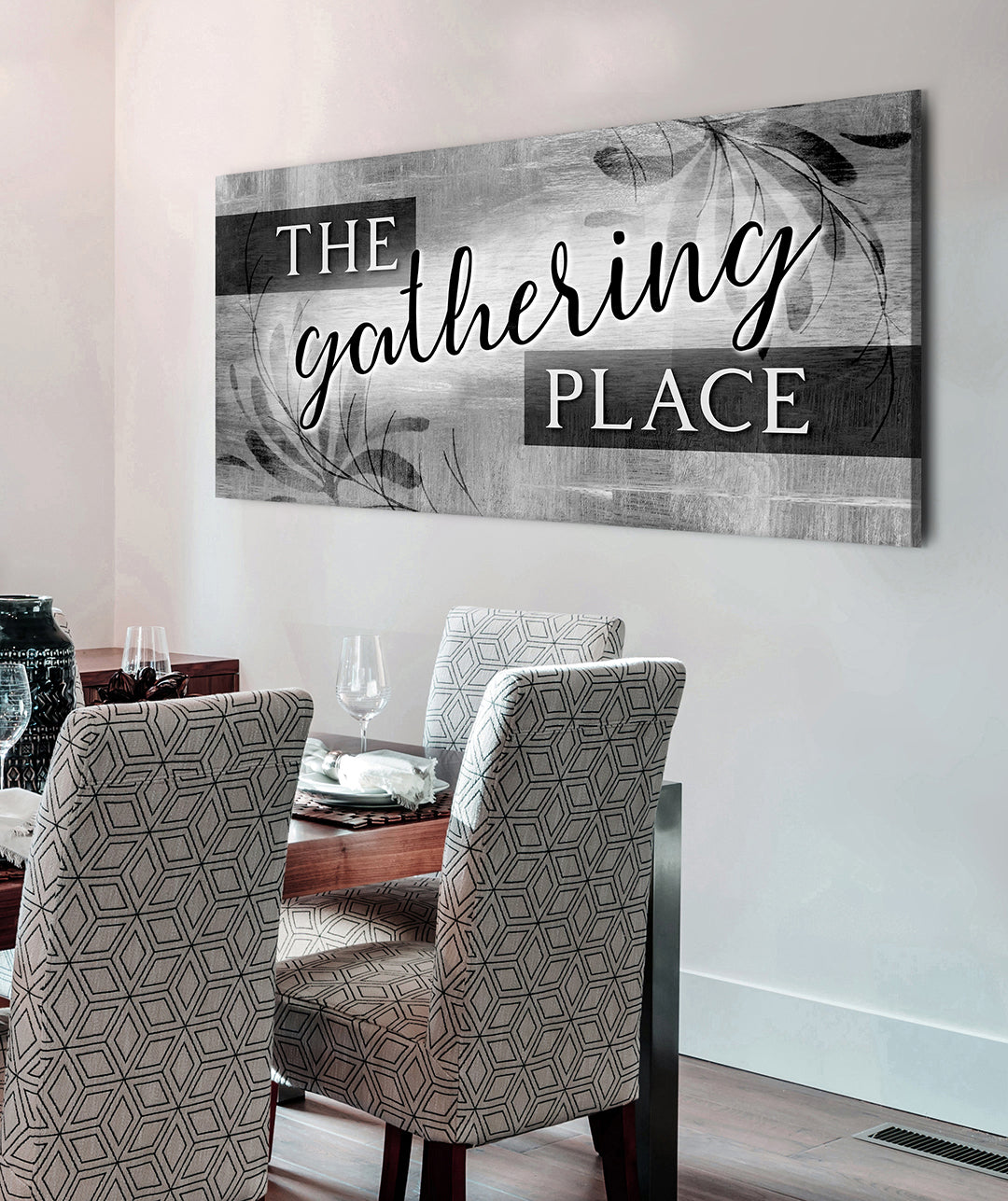 High - Quality Wood - Framed Home Wall Art: The Gathering Place V4 (Ready To Hang)