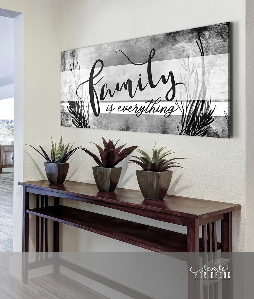 High - Quality Wood - Framed Family Wall Art: Family is Everything V13 (Ready to Hang)