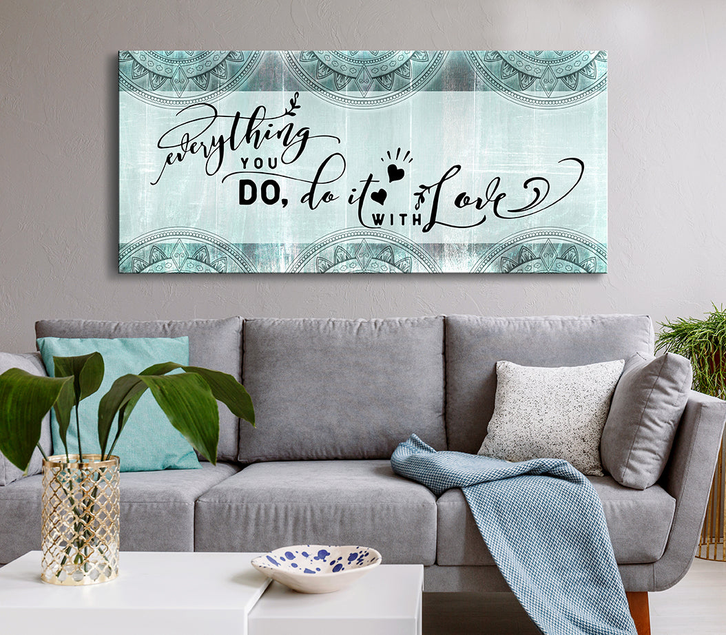 Ready-to-Hang Wood Frame Home Wall Art: Do Everything with Love