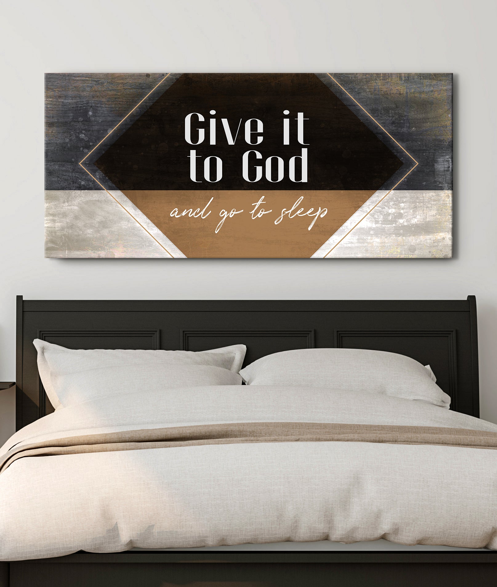 Christian Wall Art: 'Give It To God V2' - Wood Frame, Ready To Hang! Buy 2, Save 20%