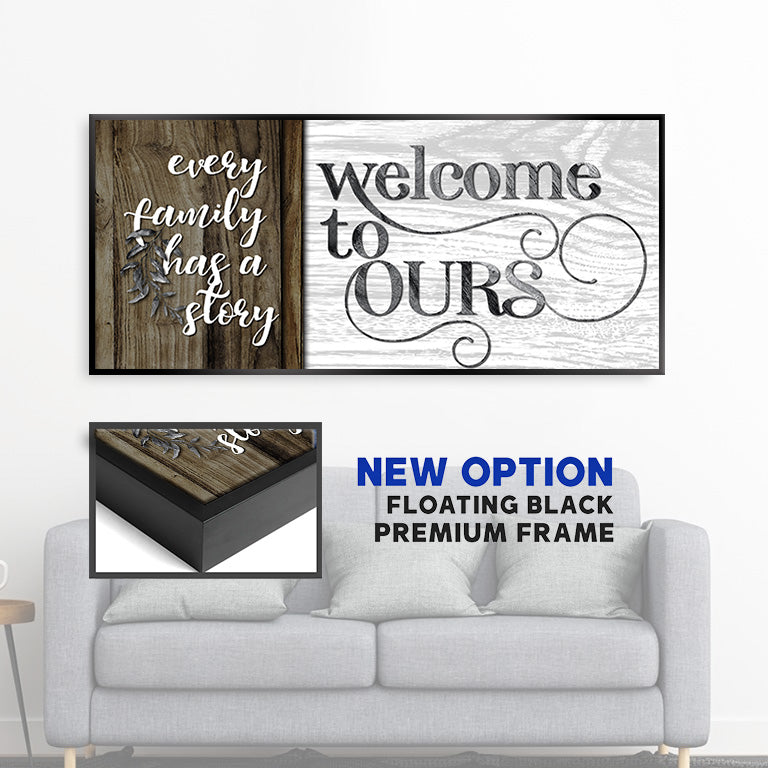 Ready-to-Hang Family Wall Art V7: Every Family's Story, Welcome Yours (Wood Frame)