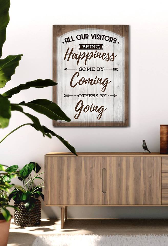 Exclusive Home Wall Art - All Our Visitors Bring (Wood Frame, Ready To Hang) - Buy 2 Save 20%