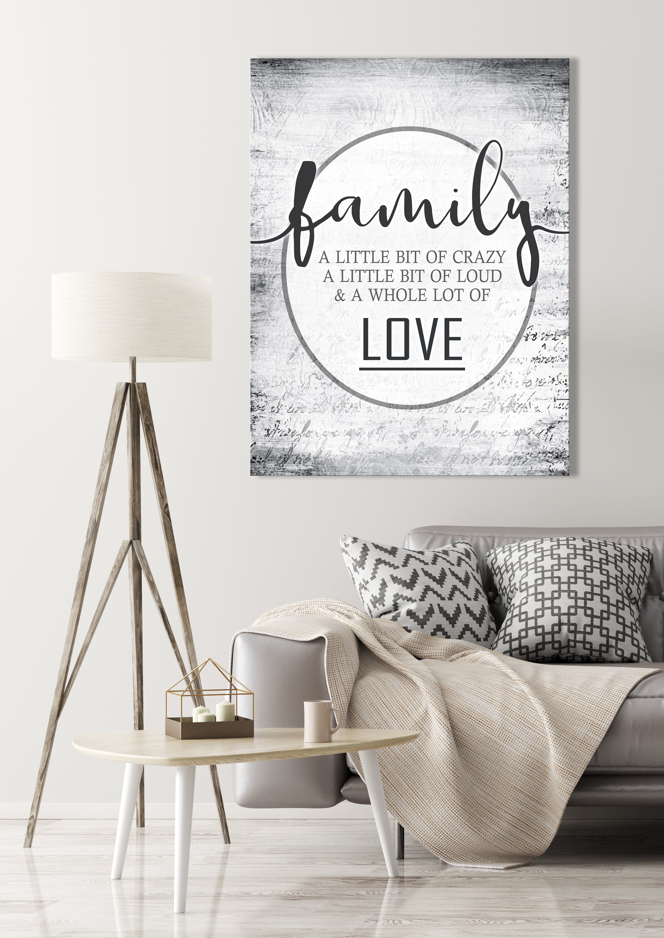 Hot Deal! High - Quality Family Wall Art: A Bit Crazy V10 with Wood Frame, Ready to Hang