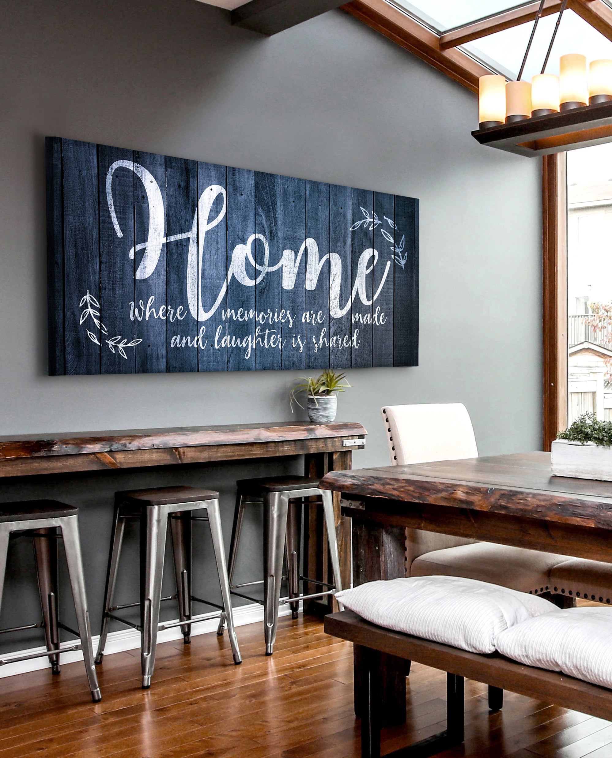Exclusive! Ready-to-Hang Wood Frame Home Wall Art: Where Memories and Laughter Unite