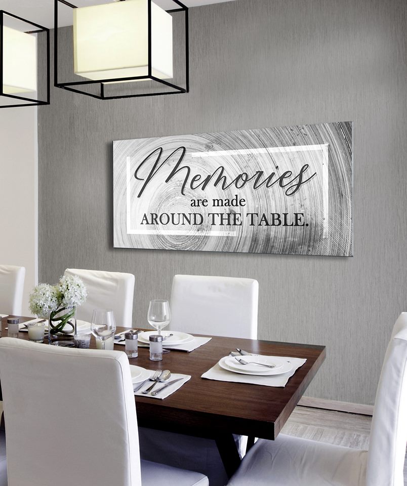 Kitchen Wall Art: Memories Around The Table V4 - Wood Frame, Ready To Hang! Buy 2, Save 20%