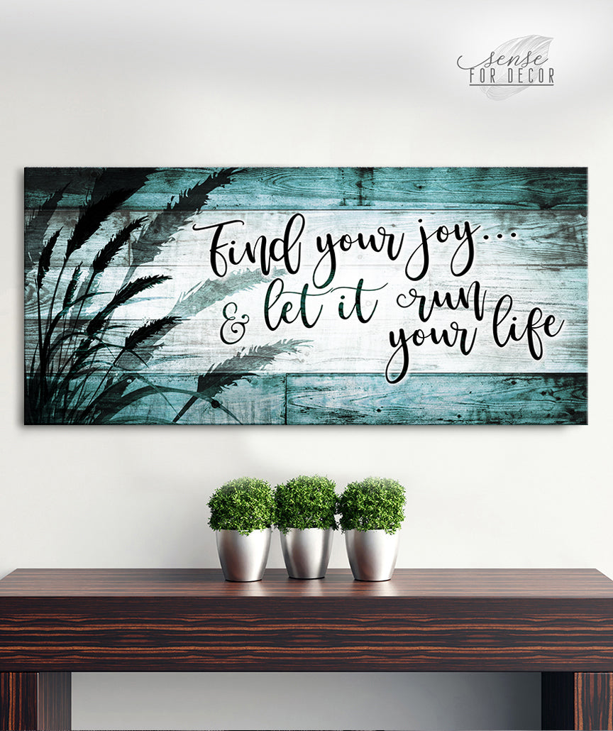 Inspire Wall Art with Wood Frame (Ready To Hang): Find Joy and Transform Your Life! Buy 2 Save 20%