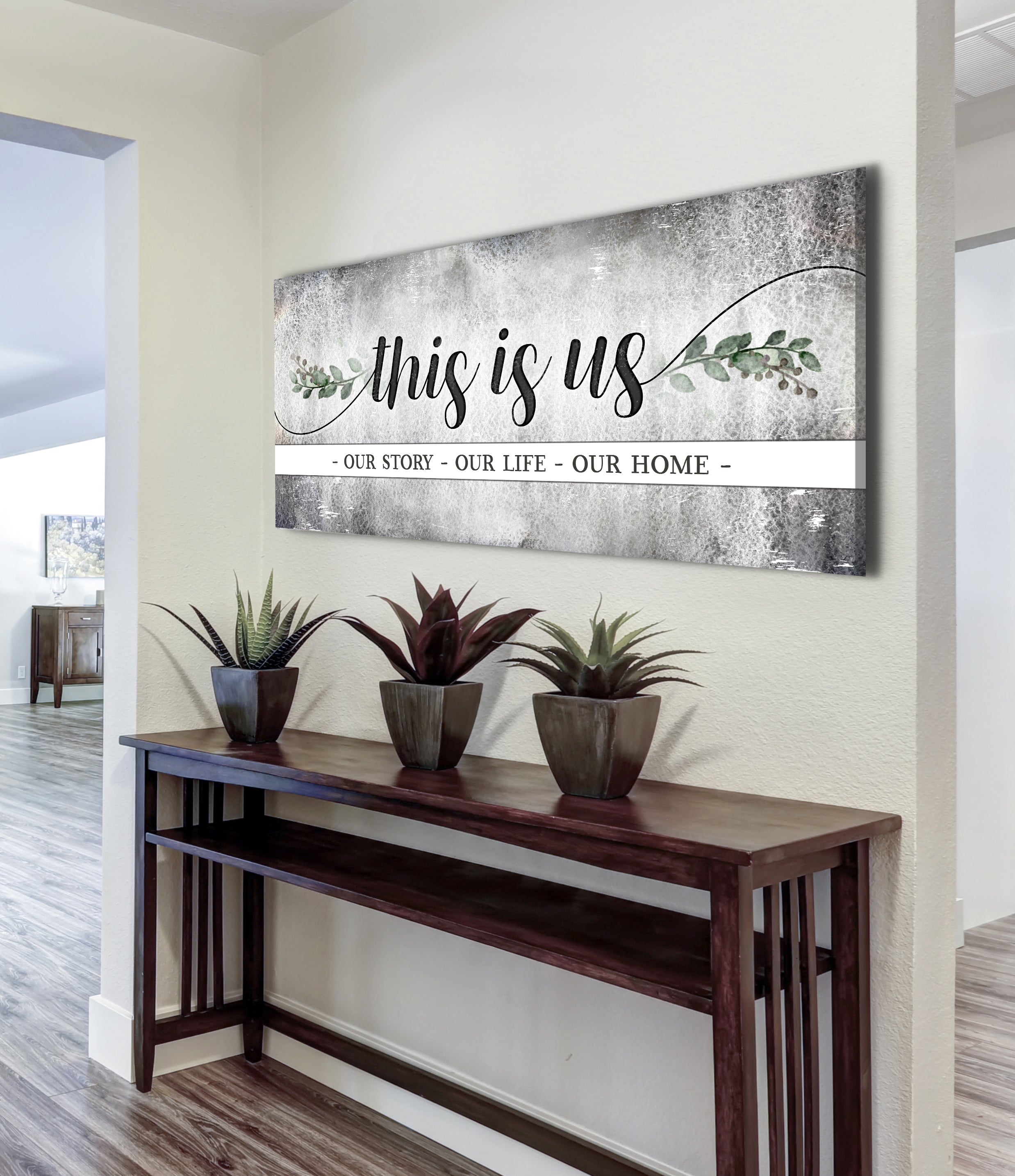 Exclusive! 'This Is Us Our Home Our Story V4' Wood Frame Wall Art, Ready To Hang