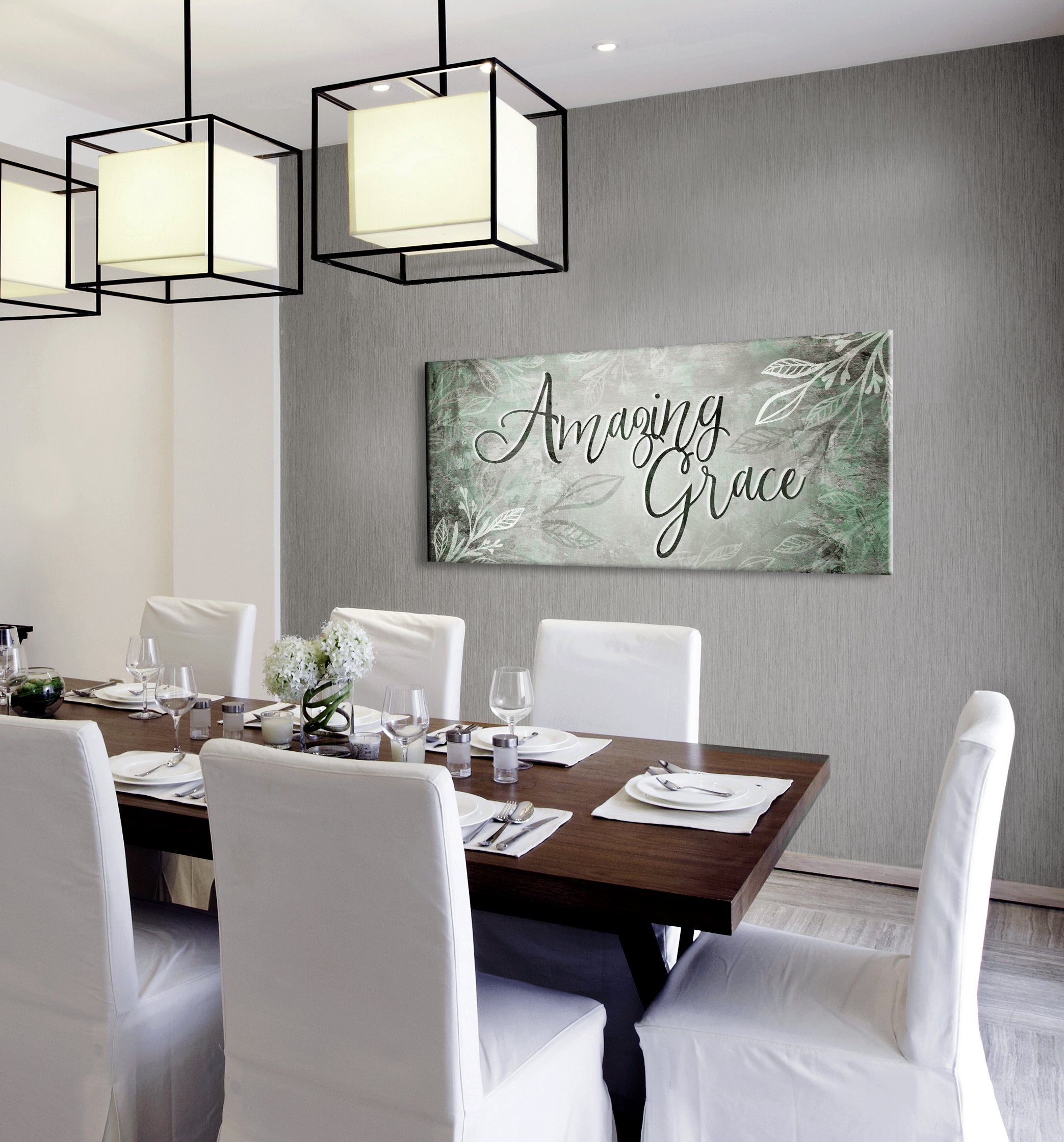 High - Quality Christian Wall Art: Amazing Grace V3 with Wood Frame for Easy Hanging