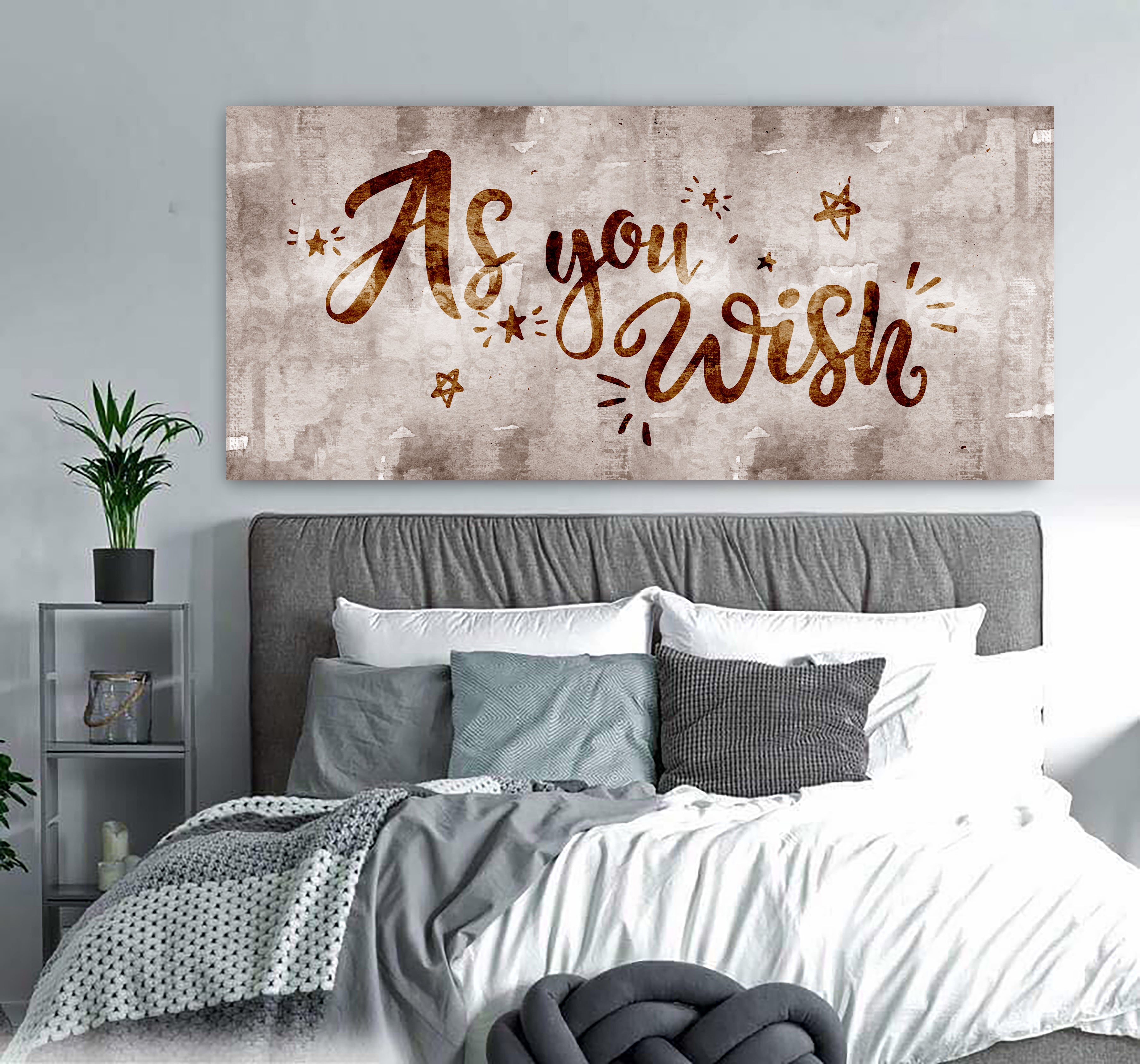 Hot! As You Wish Couples Wall Art with Wood Frame, Ready to Hang