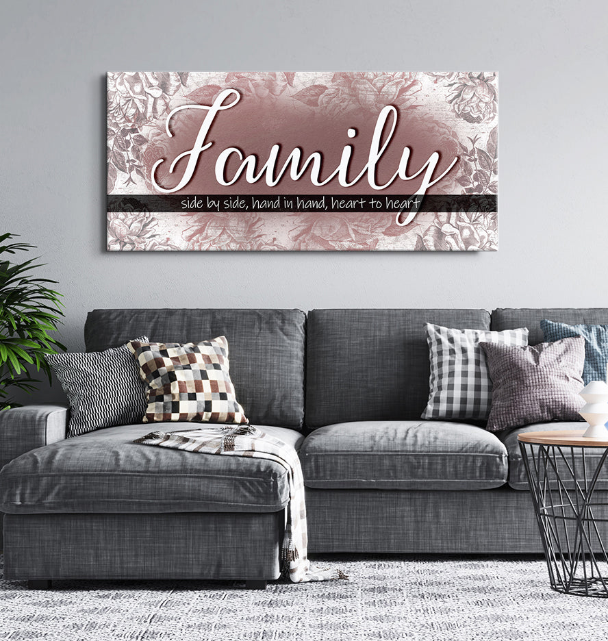 Hot Deal! Family Wall Art - Family Side by Side V3 with Wood Frame, Ready To Hang