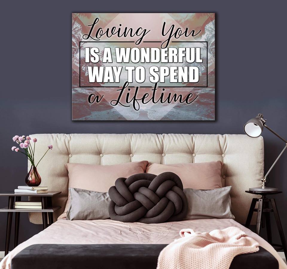 Hot! Loving You Is A Wonderful Way Wall Art V5 - Wood Frame, Ready To Hang