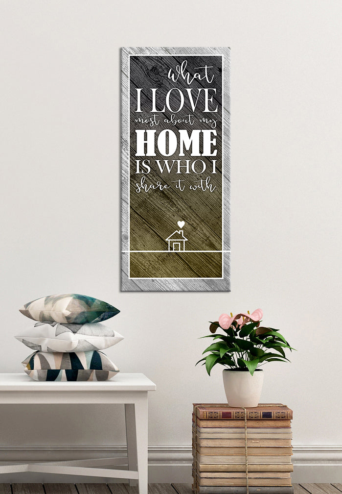 Hot Deal! Ready-to-Hang 'I Love My Home' Wood Frame Wall Art