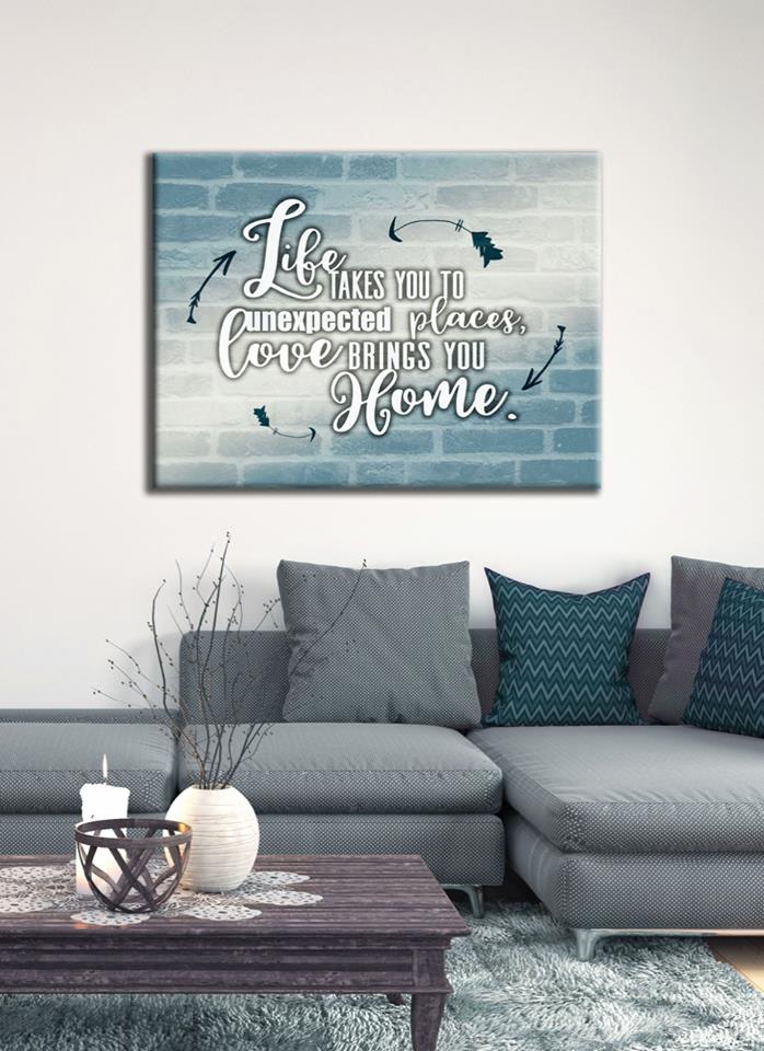 High - Quality Wood - Framed Home Wall Art: Life Leads to Unforeseen Places (Ready to Hang)