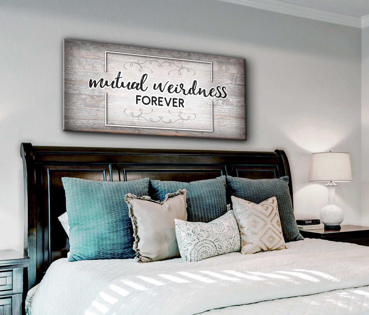 Hot! Couples Wall Art - Mutual Weirdness Forever V2 (Wood Frame, Ready To Hang)