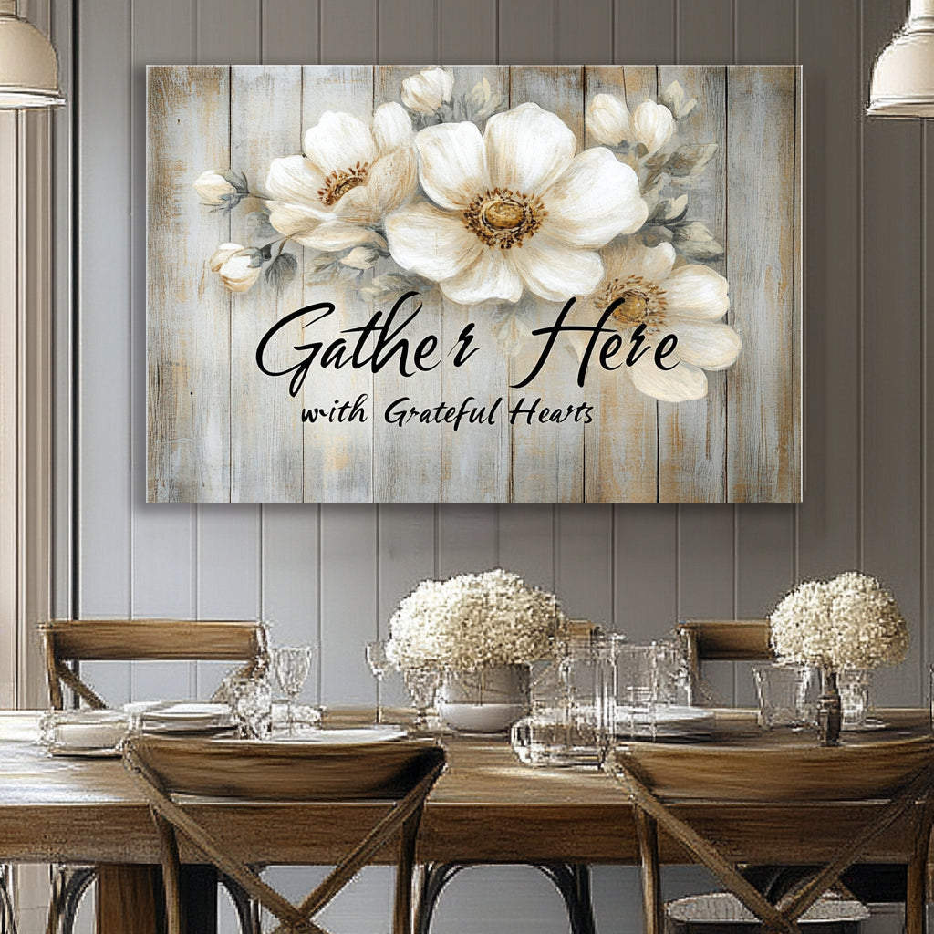 High - Quality Wood - Framed Gather Here Artwork with Social Impact