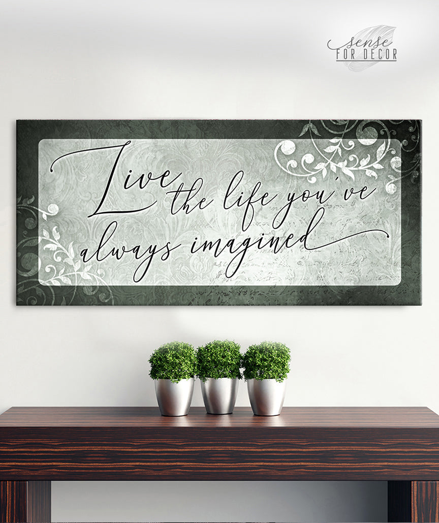 Inspiring Wood-Frame Wall Art: Live Your Dream Life, Ready To Hang