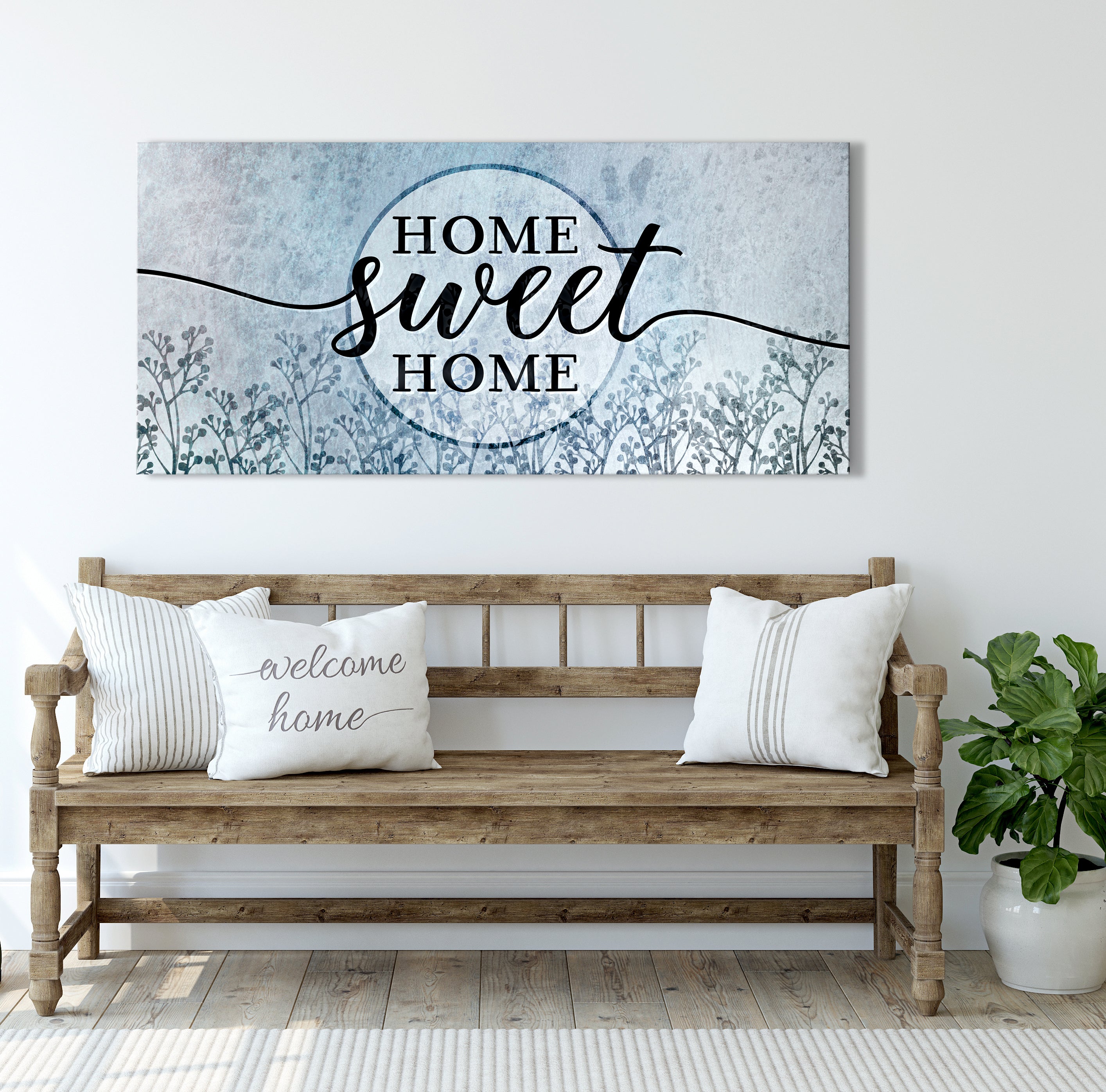 Exclusive Offer! Ready-to-Hang Wood Frame Home Sweet Home Wall Art V15
