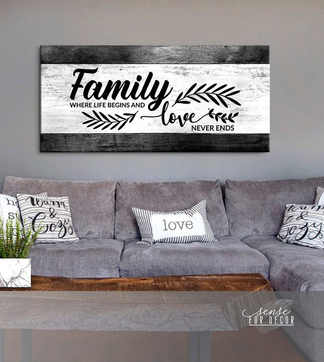 Family Wall Art V2: Ready-To-Hang Wood Frame - Buy 2, Save 20%