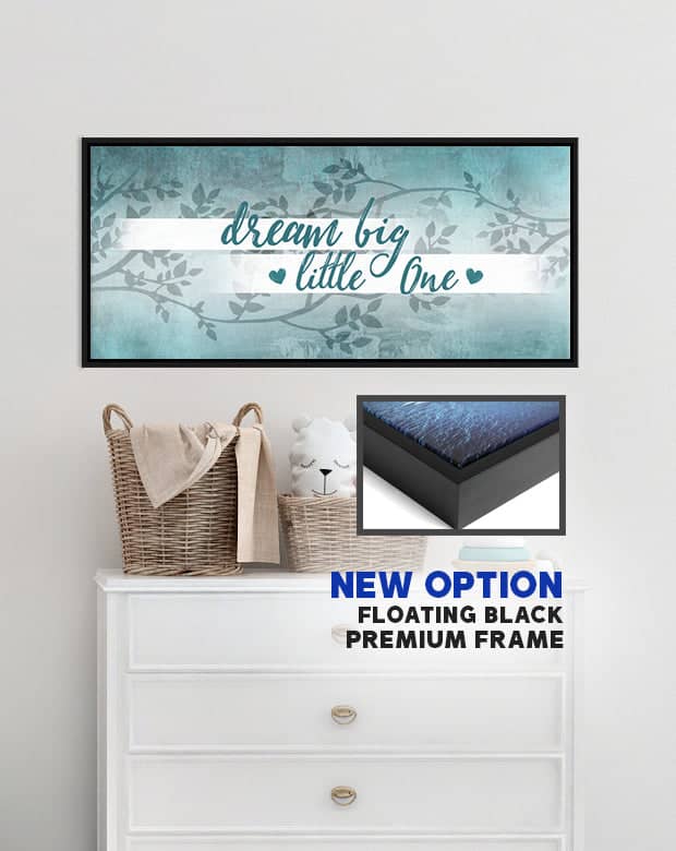 High - Quality Wood - Framed Baby Room Wall Art: Dream Big Little One, Ready To Hang