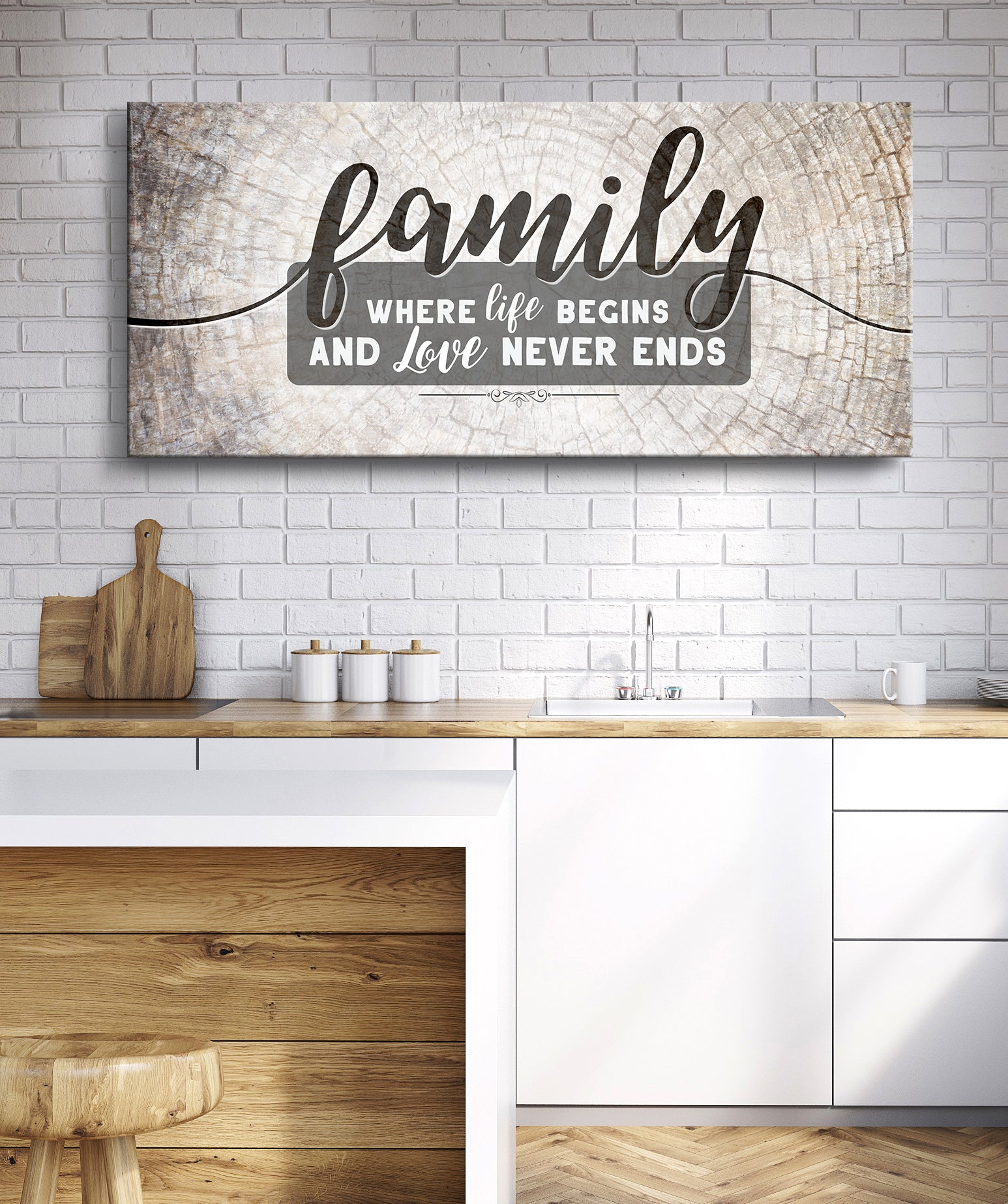 Hot! Family Wall Art V8 with Wood Frame, Ready To Hang