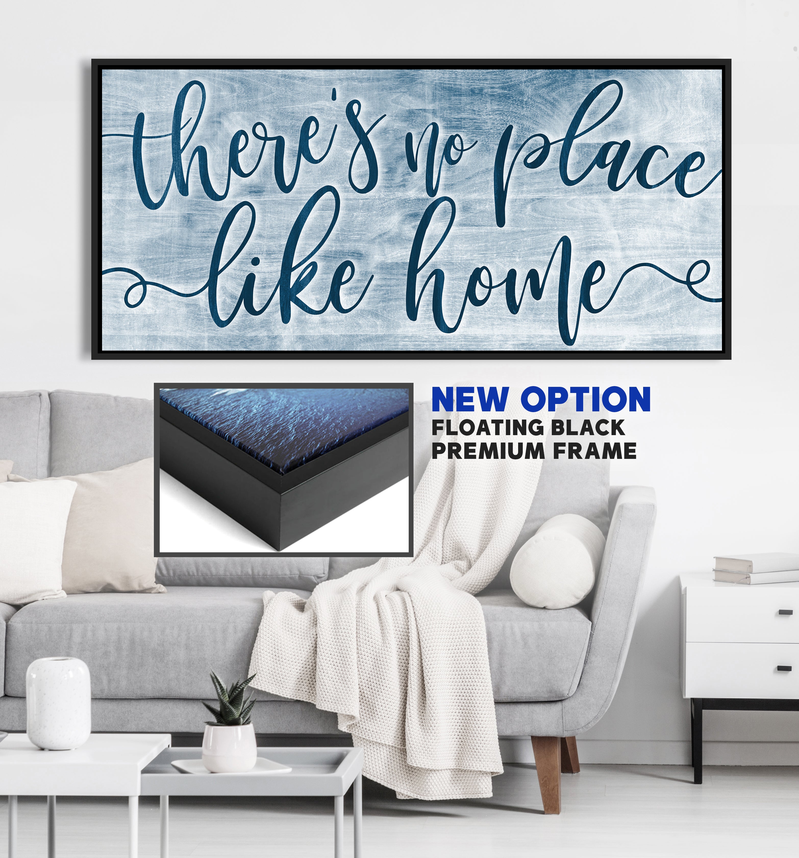 High - Quality Wood - Framed 'There's No Place Like Home' Wall Art, Ready to Hang