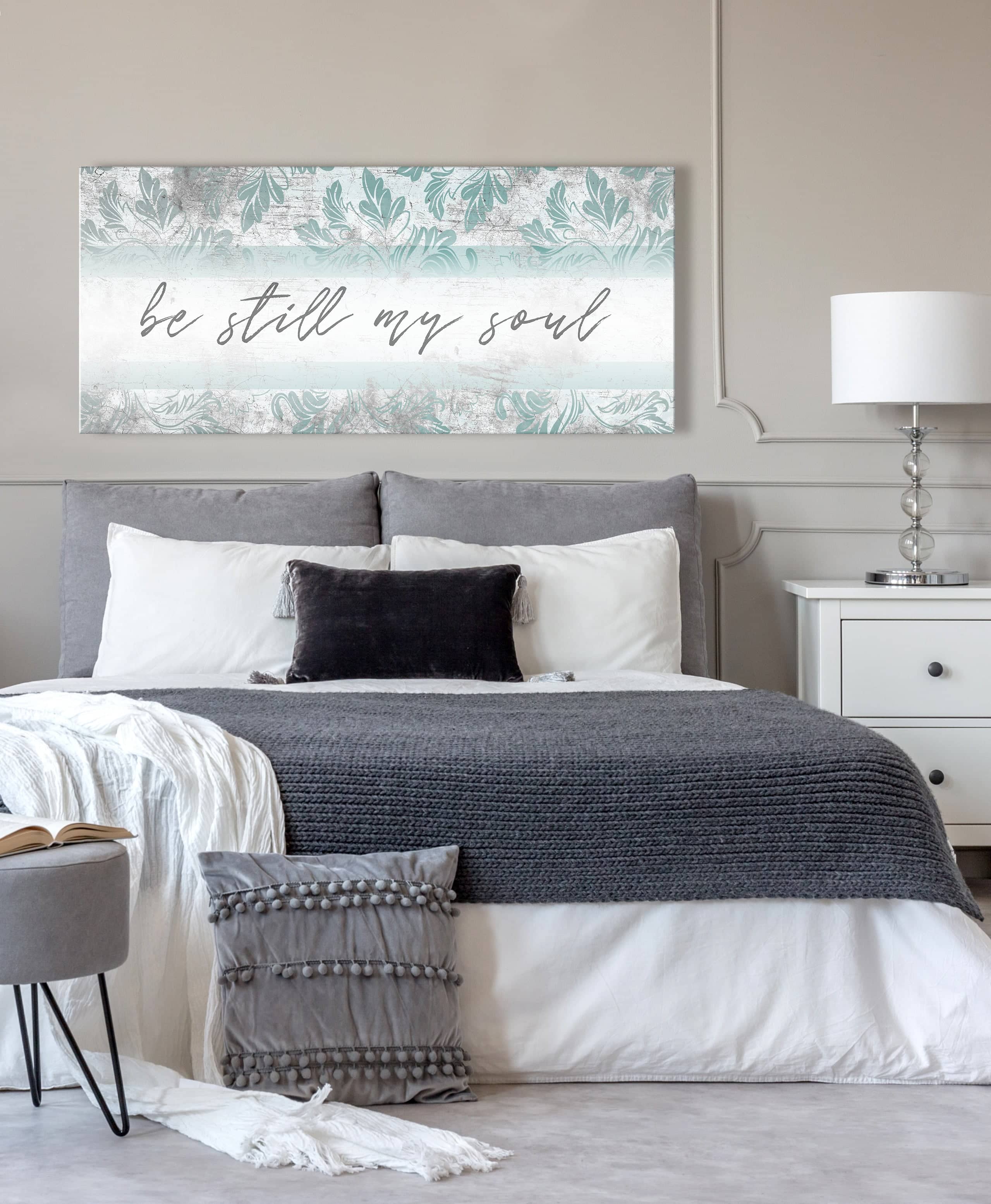 Be Still My Soul Bedroom Wall Art - Wood Frame, Ready to Hang! Buy 2, Save 20%
