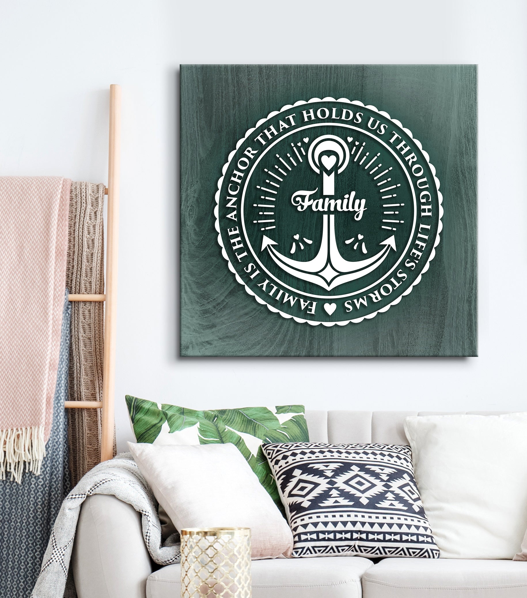 Exclusive Family Anchor Wall Art with Wood Frame - Ready to Hang! Buy 2 Save 20%