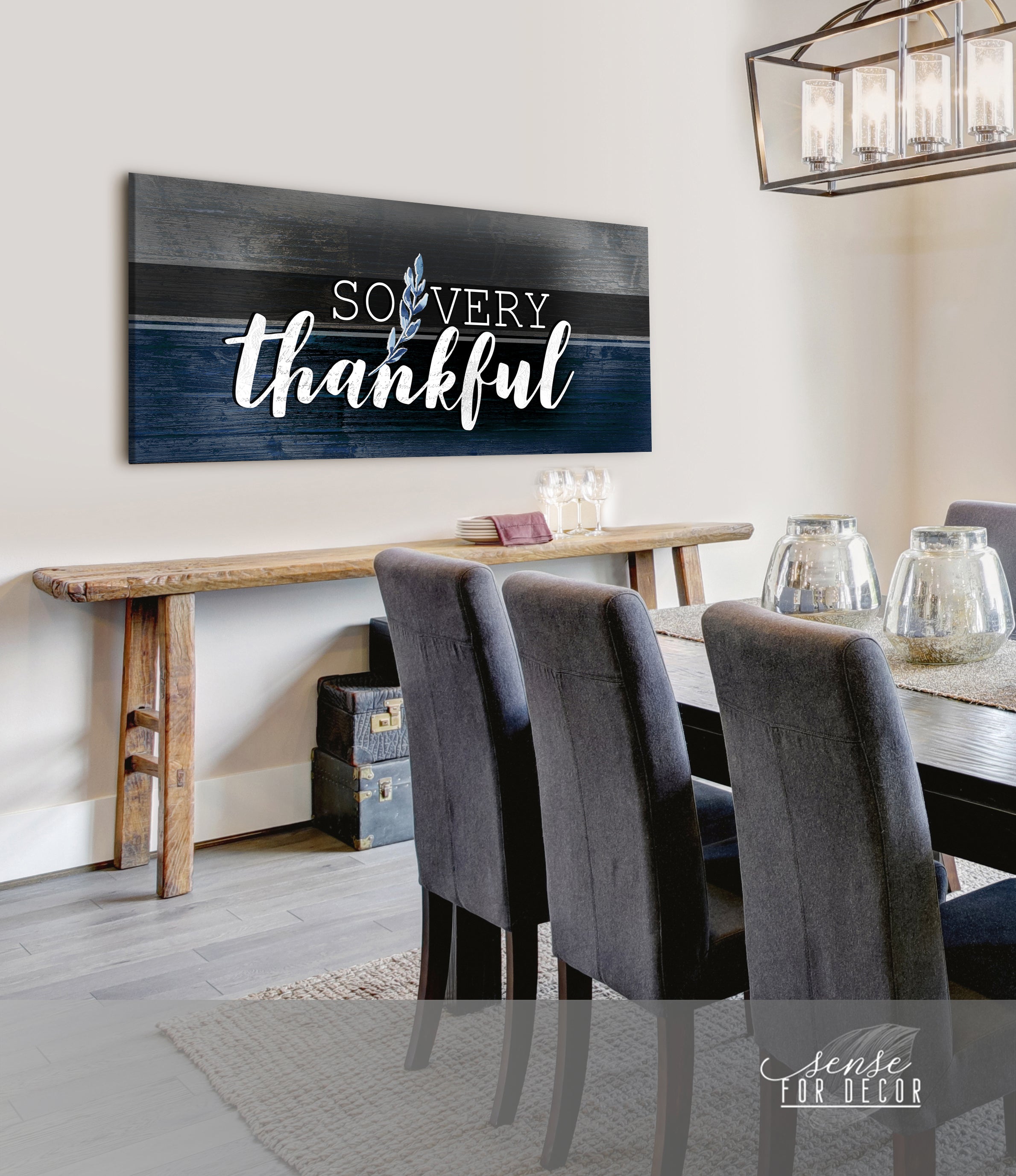 Christian Wall Art - 'So Very Thankful V26' with Wood Frame, Ready to Hang! Buy 2, Save 20%