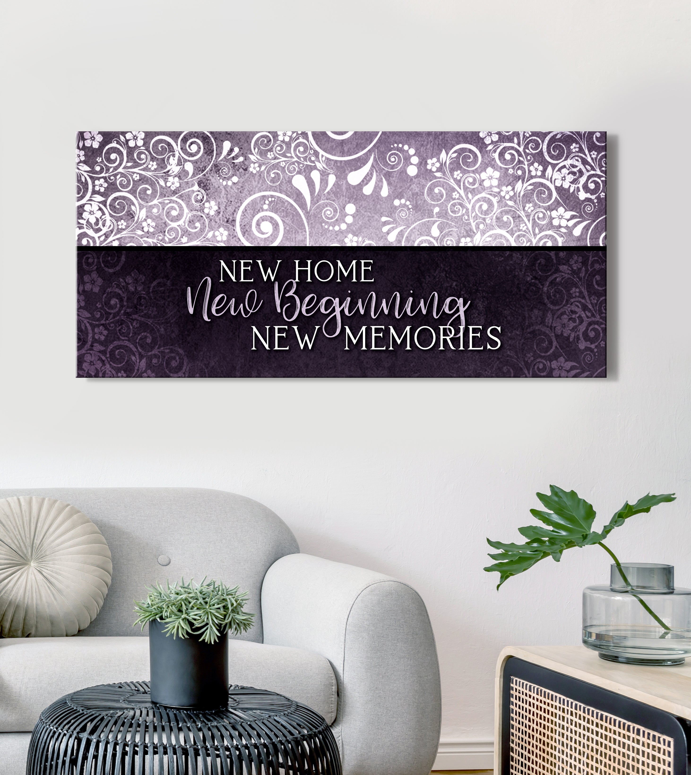 Hot! New Home Wall Art V17: Wood Frame, Ready to Hang