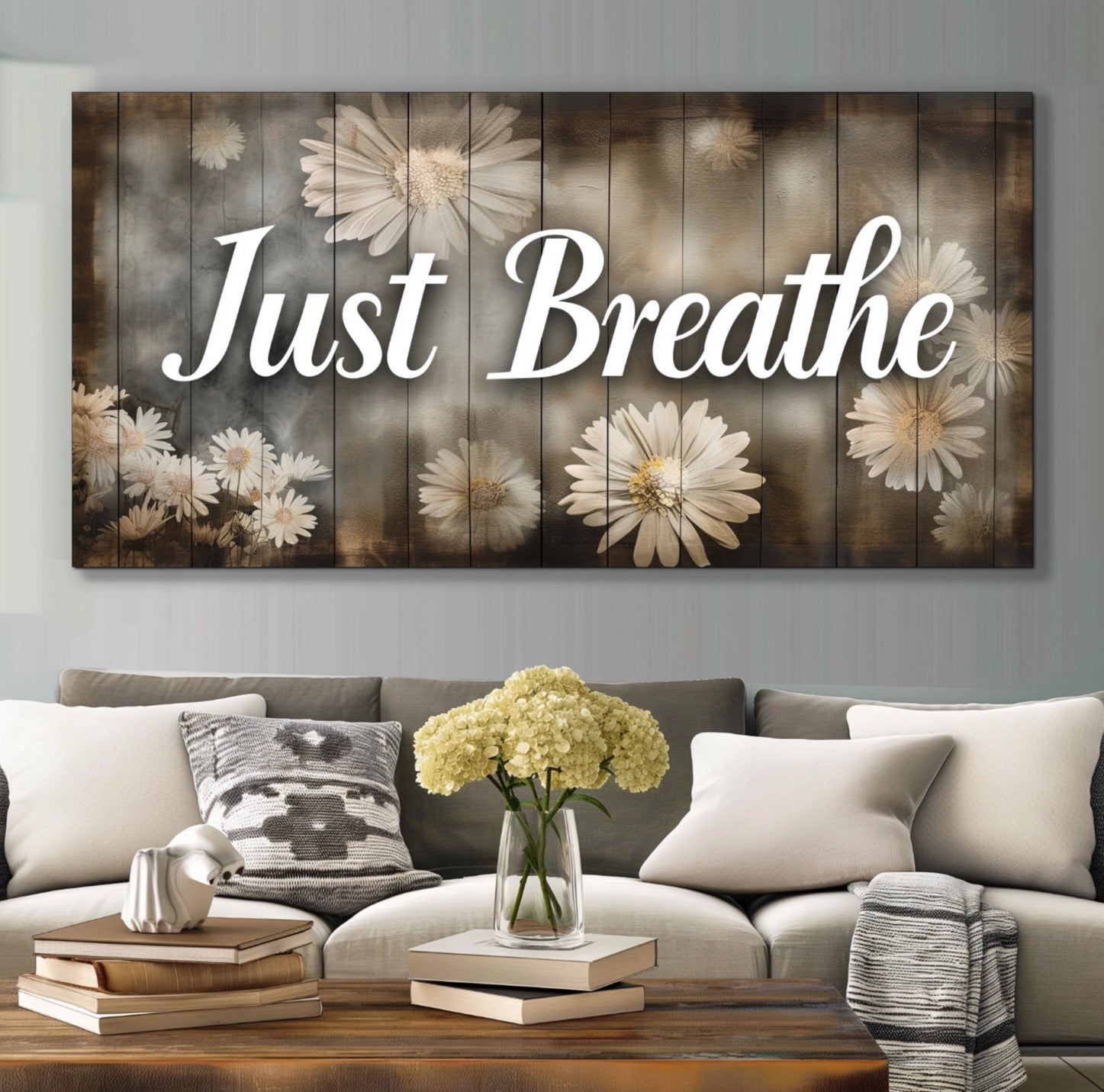 High - Quality Home Wall Art: Just Breathe V30 for a Peaceful Space