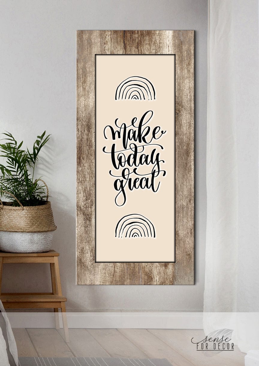 Inspire Wall Art: Ready-to-Hang Wood Frame, Make Today Count! Get 20% Off When You Buy 2