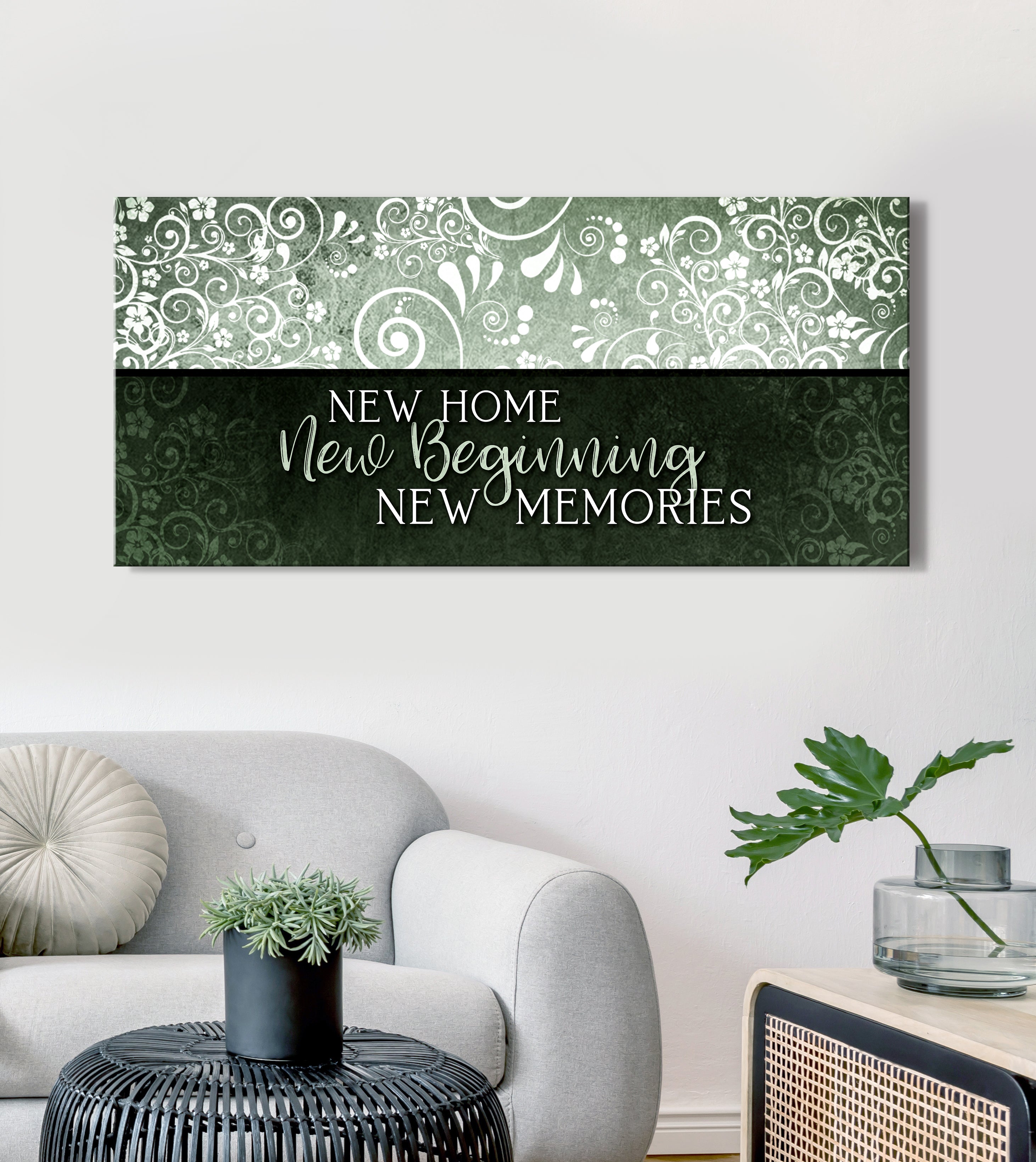Hot! New Home Wall Art V17: Wood Frame, Ready to Hang