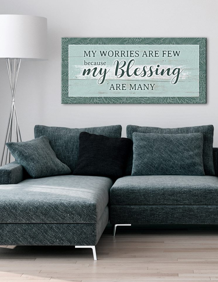 Exclusive Home Wall Art: Worries Are A Few V3 with Wood Frame, Ready to Hang - Buy 2 Get 20% Off!