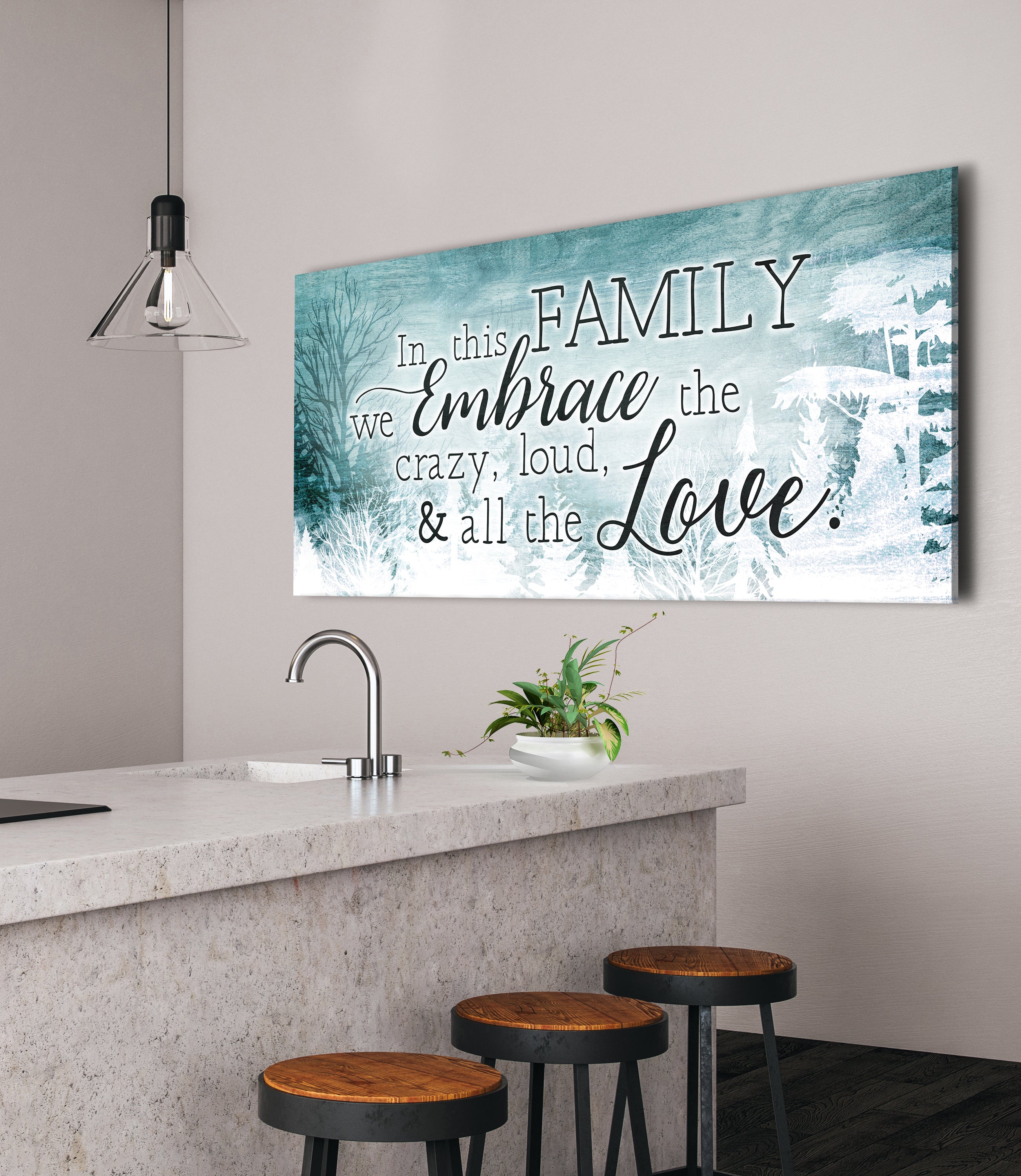 High - Quality Family Wall Art: Embrace Together in Wood - Framed Ready - to - Hang Style