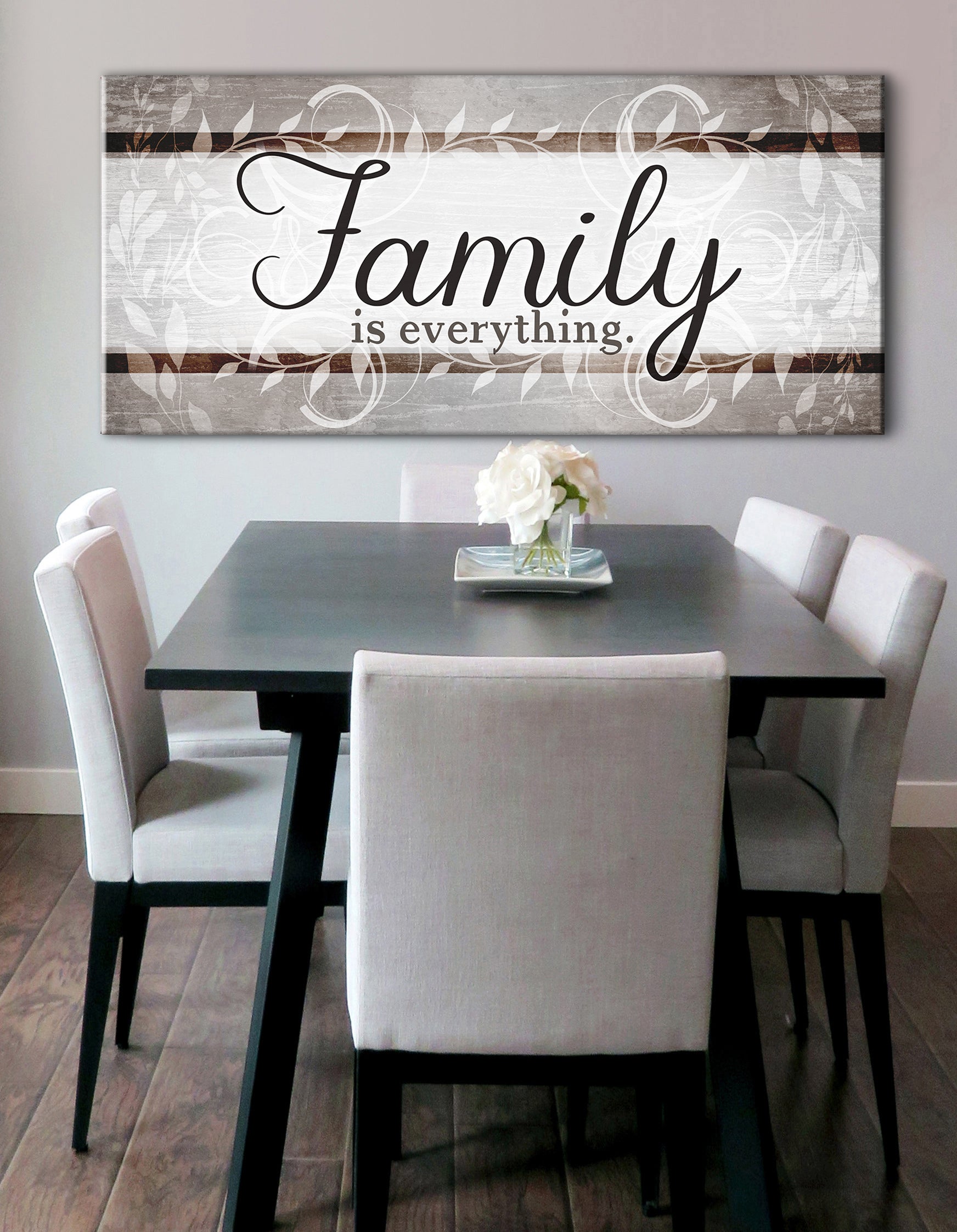 High - Quality Wood - Framed Family Wall Art: Family Means Everything, Ready To Hang