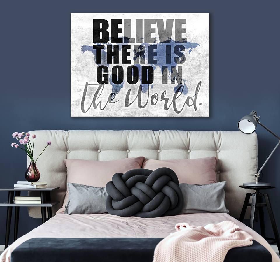 Exclusive Home Wall Art: 'Believe There Is Good In The World' with Wood Frame, Ready to Hang - Buy 2 Save 20%