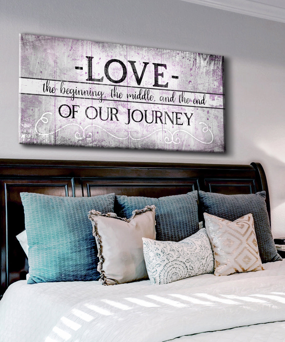 Limited Time Offer! High - Quality Couples Wall Art 'Love The Beginning' with Wood Frame, Ready to Hang