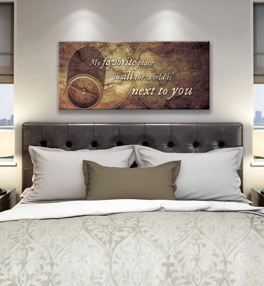 Exclusive Bedroom Wall Art: 'Next To You V3' - Wood Frame, Ready To Hang!