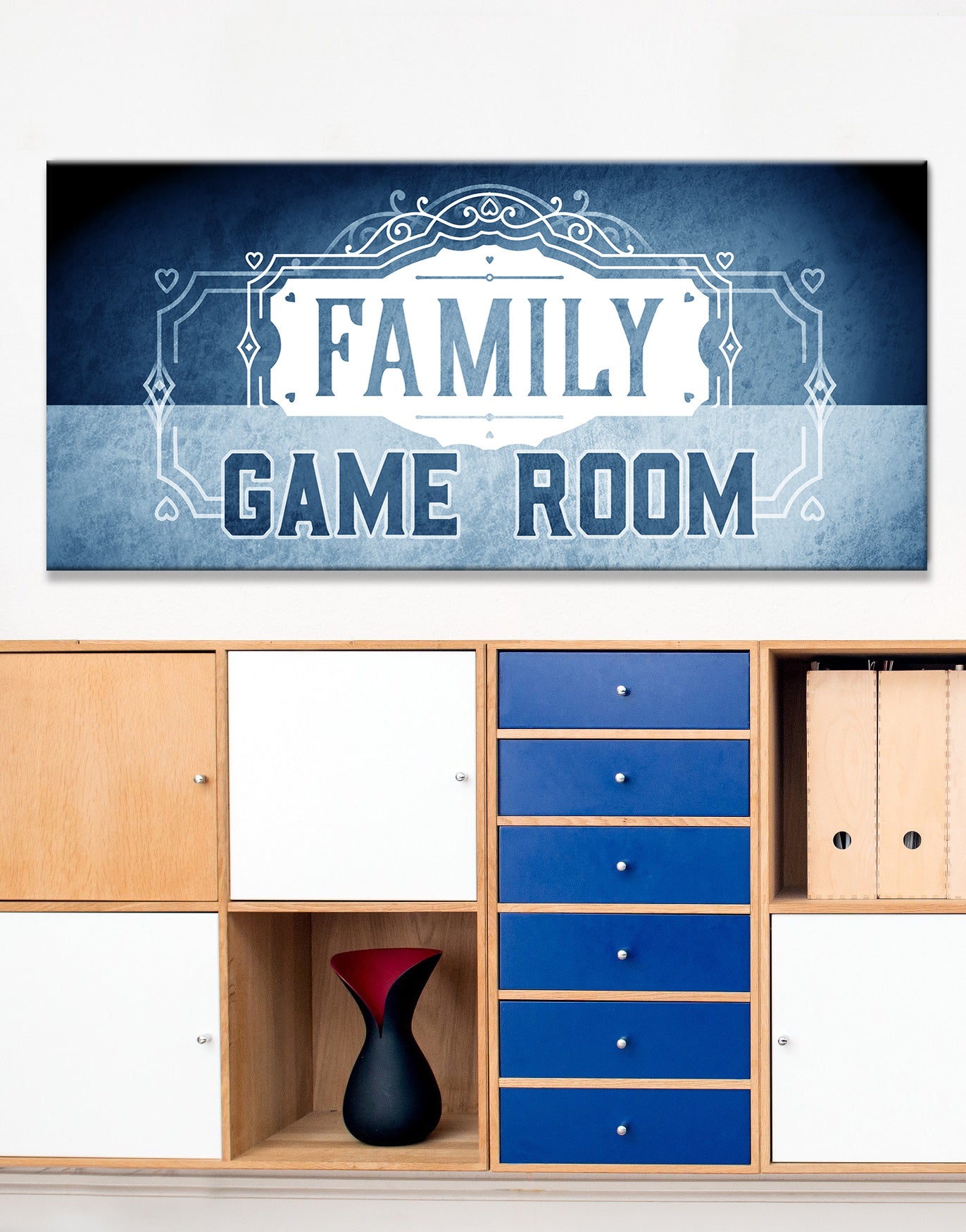 Hot Deal! Family Game Room Wall Art with Wood Frame, Ready To Hang