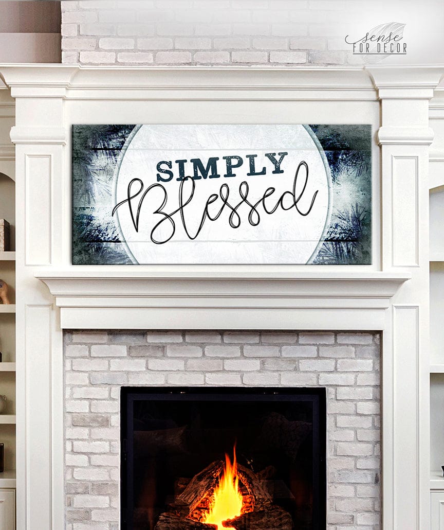 Hot Deal! Christian Simply Blessed V11 Wood Frame Wall Art (Ready To Hang)