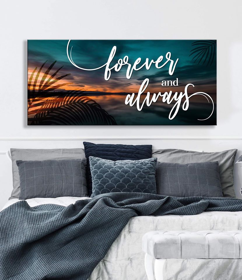 Hot Deal! Couples Forever And Always Wall Art with Wood Frame (Ready To Hang)